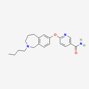 molecular formula C20H25N3O2 B10794274 6-(2-butyl-2,3,4,5-tetrahydro-1H-benzo[c]azepin-7-yloxy)nicotinamide 