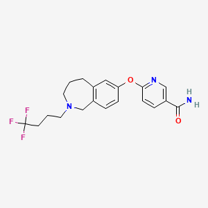 molecular formula C20H22F3N3O2 B10794307 6-(2-(4,4,4-trifluorobutyl)-2,3,4,5-tetrahydro-1H-benzo[c]azepin-7-yloxy)nicotinamide 