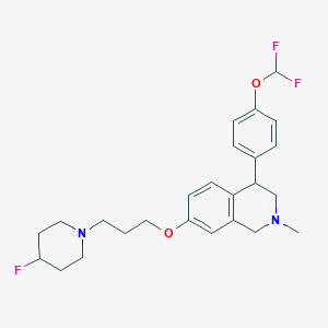 4-(4-(Difluoromethoxy)phenyl)-7-(3-(4-fluoropiperidin-1-yl)propoxy)-2-methyl-1,2,3,4-tetrahydroisoquinoline