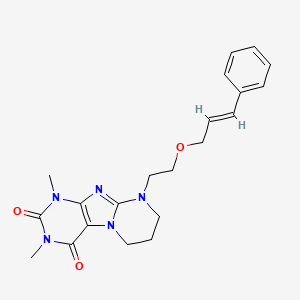 1,3-dimethyl-9-[2-[(E)-3-phenylprop-2-enoxy]ethyl]-7,8-dihydro-6H-purino[7,8-a]pyrimidine-2,4-dione