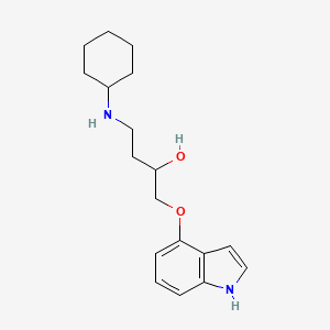 molecular formula C18H26N2O2 B10794358 1-(1H-indol-4-yloxy)-4-(cyclohexylamino)butan-2-ol 