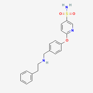 6-(4-((Phenethylamino)methyl)phenoxy)pyridine-3-sulfonamide