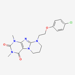 9-[2-(4-chlorophenoxy)ethyl]-1,3-dimethyl-7,8-dihydro-6H-purino[7,8-a]pyrimidine-2,4-dione