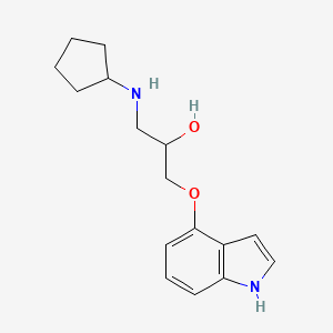 molecular formula C16H22N2O2 B10794410 1-(1H-indol-4-yloxy)-3-(cyclopentylamino)propan-2-ol 