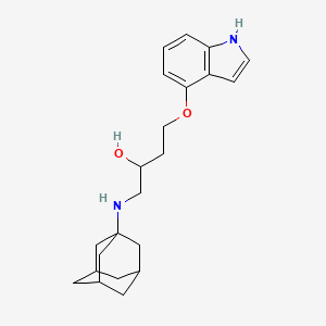 molecular formula C22H30N2O2 B10794419 1-(adamantan-1-ylamino)-4-(1H-indol-4-yloxy)-butan-2-ol 