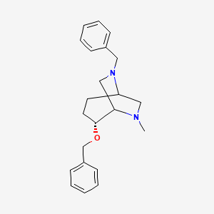 molecular formula C22H28N2O B10794446 (2R)-6-benzyl-8-methyl-2-phenylmethoxy-6,8-diazabicyclo[3.2.2]nonane 