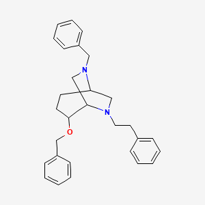 molecular formula C29H34N2O B10794448 6-Benzyl-2-(benzyloxy)-8-phenethyl-6,8-diaza-bicyclo[3.2.2]nonane 