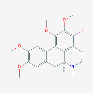 molecular formula C21H24INO4 B10794475 (S)-3-iodo-1,2,9,10-tetramethoxy-6-methyl-5,6,6a,7-tetrahydro-4H-dibenzo[de,g]quinoline 