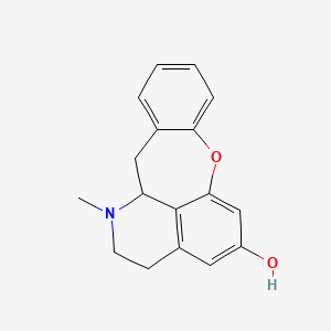 molecular formula C17H17NO2 B10794484 1-Methyl-2,3,12,12a-tetrahydro-1H-7-oxa-1-aza-pleiaden-5-ol 