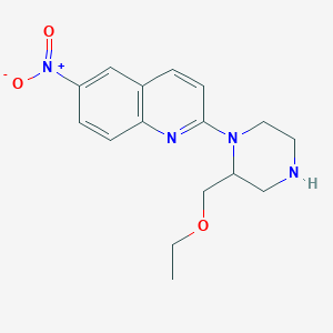 molecular formula C16H20N4O3 B10794511 2-[2-(Ethoxymethyl)piperazin-1-yl]-6-nitroquinoline 