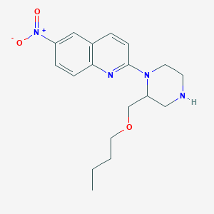 2-[(2-Butoxymethyl)piperazin-1-yl]-6-nitroquinoline