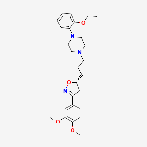 molecular formula C26H35N3O4 B10794532 (R)-1-(3-(3-(3,4-dimethoxyphenyl)-4,5-dihydroisoxazol-5-yl)propyl)-4-(2-ethoxyphenyl)piperazine 