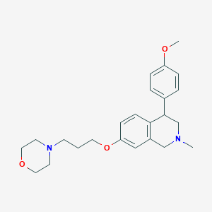 molecular formula C24H32N2O3 B10794551 4-(4-Methoxyphenyl)-2-methyl-7-(3-morpholinopropoxy)-1,2,3,4-tetrahydroisoquinoline 