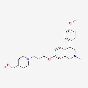 molecular formula C26H36N2O3 B10794616 (1-(3-(4-(4-Methoxyphenyl)-2-methyl-1,2,3,4-tetrahydroisoquinolin-7-yloxy)propyl)piperidin-4-yl)methanol 