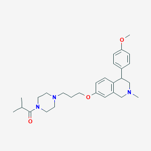 1-(4-(3-(4-(4-Methoxyphenyl)-2-methyl-1,2,3,4-tetrahydroisoquinolin-7-yloxy)propyl)piperazin-1-yl)-2-methylpropan-1-one