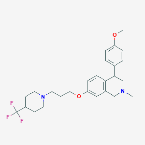 4-(4-Methoxyphenyl)-2-methyl-7-(3-(4-(trifluoromethyl)piperidin-1-yl)propoxy)-1,2,3,4-tetrahydroisoquinoline