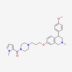 (4-(3-(4-(4-methoxyphenyl)-2-methyl-1,2,3,4-tetrahydroisoquinolin-7-yloxy)propyl)piperazin-1-yl)(1-methyl-1H-pyrrol-2-yl)methanone