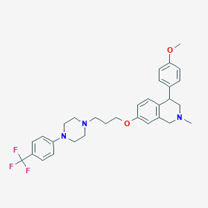 4-(4-Methoxyphenyl)-2-methyl-7-(3-(4-(4-(trifluoromethyl)phenyl)piperazin-1-yl)propoxy)-1,2,3,4-tetrahydroisoquinoline