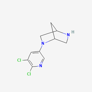 molecular formula C10H11Cl2N3 B10794686 2-(5,6-Dichloropyridin-3-yl)-2,5-diazabicyclo[2.2.1]heptane 