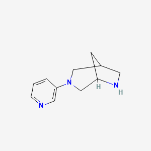 molecular formula C11H15N3 B10794694 3-(3-Pyridinyl)-3,6-diazabicyclo[3.2.1]octane 