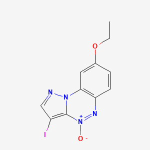 molecular formula C11H9IN4O2 B10794704 3-Iodo-8-ethoxypyrazolo[5,1-c][1,2,4]benzotriazine4-oxide 