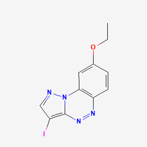 molecular formula C11H9IN4O B10794709 3-Iodo-8-ethoxypyrazolo[5,1-c][1,2,4]benzotriazine 