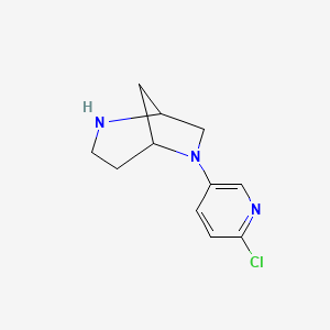 molecular formula C11H14ClN3 B10794716 6-(6-Chloro-3-pyridinyl)-2,6-diazabicyclo[3.2.1]octane 