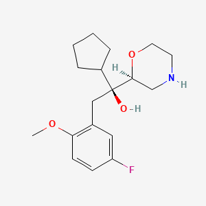 (S,S)-1-cyclopentyl-2-(5-fluoro-2-methoxy-phenyl)-1-morpholin-2-yl-ethanol