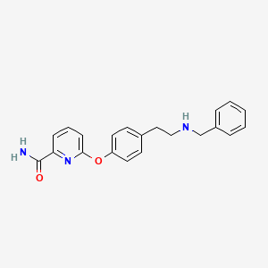 molecular formula C21H21N3O2 B10794746 6-(4-(2-(Benzylamino)ethyl)phenoxy)picolinamide 