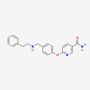 6-(4-((Phenethylamino)methyl)phenoxy)nicotinamide