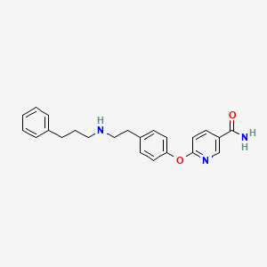 molecular formula C23H25N3O2 B10794772 6-(4-(2-(3-Phenylpropylamino)ethyl)phenoxy)nicotinamide 