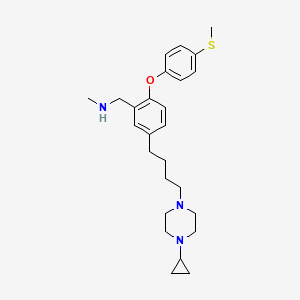 (5-(4-(4-cyclopropylpiperazin-1-yl)butyl)-2-(4-(methylthio)phenoxy)phenyl)-N-methylmethanamine