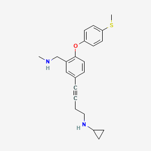 N-(4-(3-((methylamino)methyl)-4-(4-(methylthio)phenoxy)phenyl)but-3-ynyl)cyclopropanamine