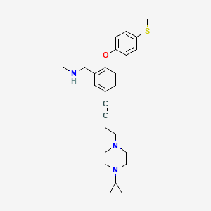 (5-(4-(4-cyclopropylpiperazin-1-yl)but-1-ynyl)-2-(4-(methylthio)phenoxy)phenyl)-N-methylmethanamine