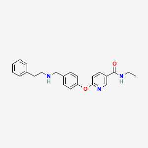 N-ethyl-6-(4-((phenethylamino)methyl)phenoxy)nicotinamide