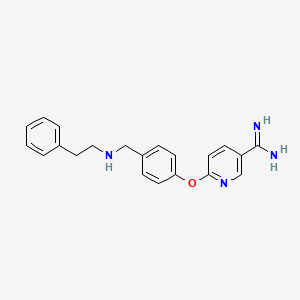 molecular formula C21H22N4O B10794858 6-[4-(Phenethylamino-methyl)-phenoxy]-nicotinamidine 