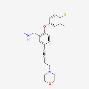 N-methyl(2-(3-methyl-4-(methylthio)phenoxy)-5-(4-morpholinobut-1-ynyl)phenyl)methanamine