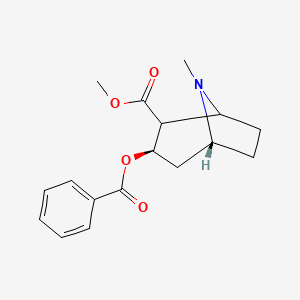 molecular formula C17H21NO4 B10794871 methyl (3R,5R)-3-benzoyloxy-8-methyl-8-azabicyclo[3.2.1]octane-2-carboxylate 