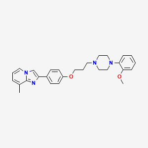 (4-[3-[4-(2-Methoxyphenyl)piperazin-1-yl]propoxy]phenyl)-8-methylimidazo[1,2-a]pyridine