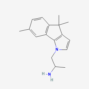 1-(4,4,7-Trimethylindeno[1,2-b]pyrrol-1-yl)propan-2-amine