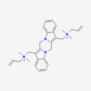 [(20-{[Dimethyl(prop-2-en-1-yl)azaniumyl]methyl}-3,13-diazapentacyclo[11.7.0.0^{3,11}.0^{4,9}.0^{14,19}]icosa-1(20),4,6,8,10,14(19),15,17-octaen-10-yl)methyl]dimethylprop-2-en-1-ylazanium dibromide