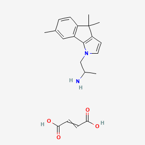 But-2-enedioic acid;1-(4,4,7-trimethylindeno[1,2-b]pyrrol-1-yl)propan-2-amine