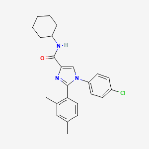 1-(4-chlorophenyl)-N-cyclohexyl-2-(2,4-dimethylphenyl)-1H-imidazole-4-carboxamide