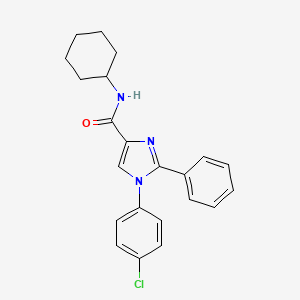 molecular formula C22H22ClN3O B10795040 1-(4-chlorophenyl)-N-cyclohexyl-2-phenyl-1H-imidazole-4-carboxamide 