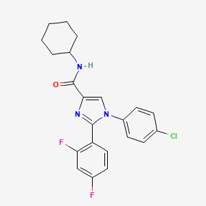 1-(4-chlorophenyl)-N-cyclohexyl-2-(2,4-difluorophenyl)-1H-imidazole-4-carboxamide