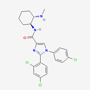 1-(4-chlorophenyl)-2-(2,4-dichlorophenyl)-N-((1S,2S)-2-(methylamino)cyclohexyl)-1H-imidazole-4-carboxamide