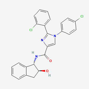 rac-2-(2-chlorophenyl)-1-(4-chlorophenyl)-N-((1S,2S)-2-hydroxy-2,3-dihydro-1H-inden-1-yl)-1H-imidazole-4-carboxamide