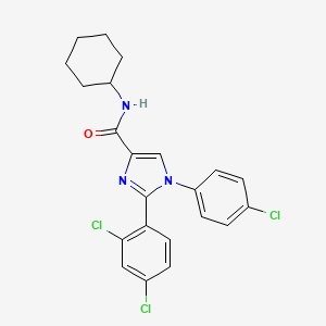 1-(4-chlorophenyl)-N-cyclohexyl-2-(2,4-dichlorophenyl)-1H-imidazole-4-carboxamide