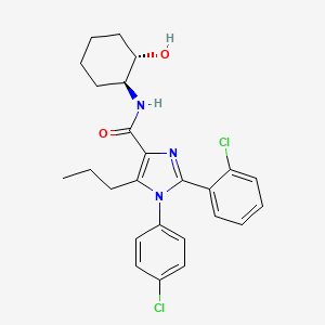 2-(2-chlorophenyl)-1-(4-chlorophenyl)-N-((1S,2S)-2-hydroxycyclohexyl)-5-propyl-1H-imidazole-4-carboxamide