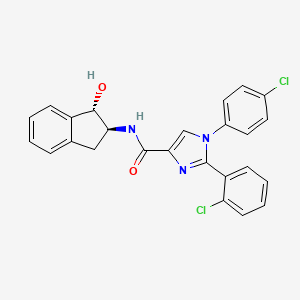 rac-2-(2-chlorophenyl)-1-(4-chlorophenyl)-N-((1S,2S)-1-hydroxy-2,3-dihydro-1H-inden-2-yl)-1H-imidazole-4-carboxamide